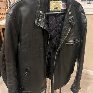 Schott NYC Black Leather Jacket for Men